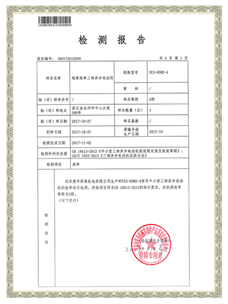 YE3-80M2-4報(bào)告-檢測(cè)報(bào)告