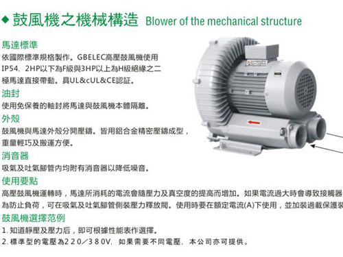 華昶鼓風機之機械構(gòu)造圖